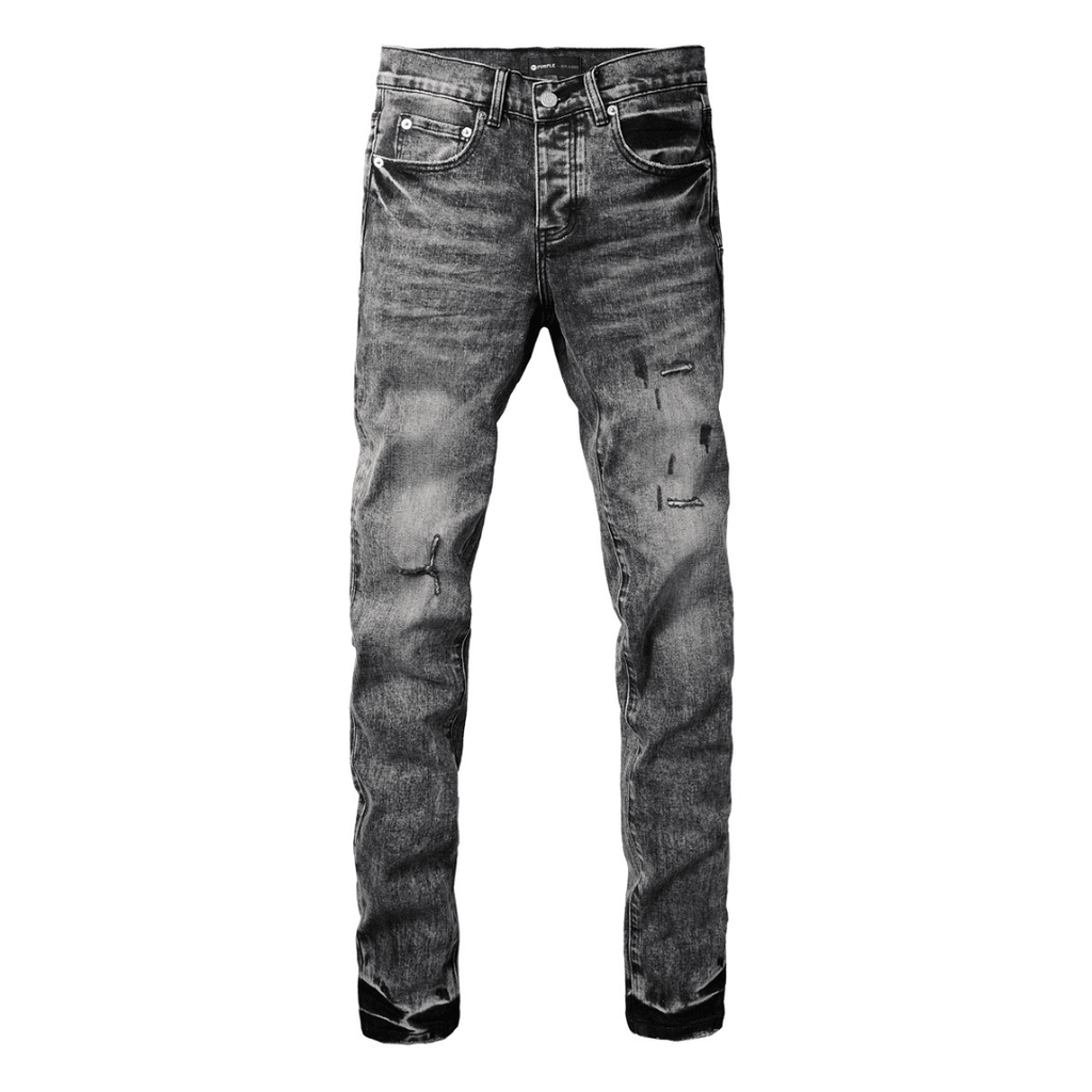 Purple Grey Ripped Jeans