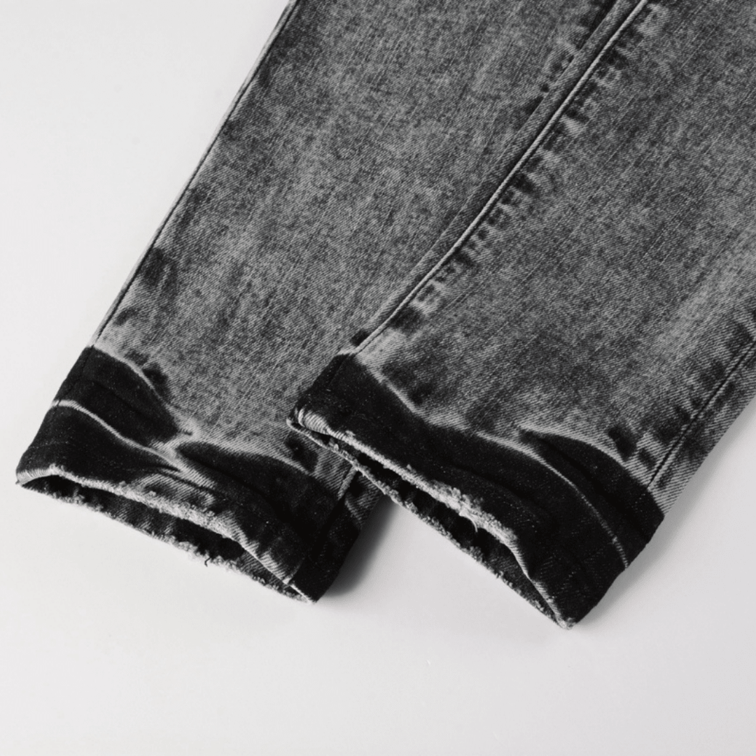 Purple Grey Ripped Jeans