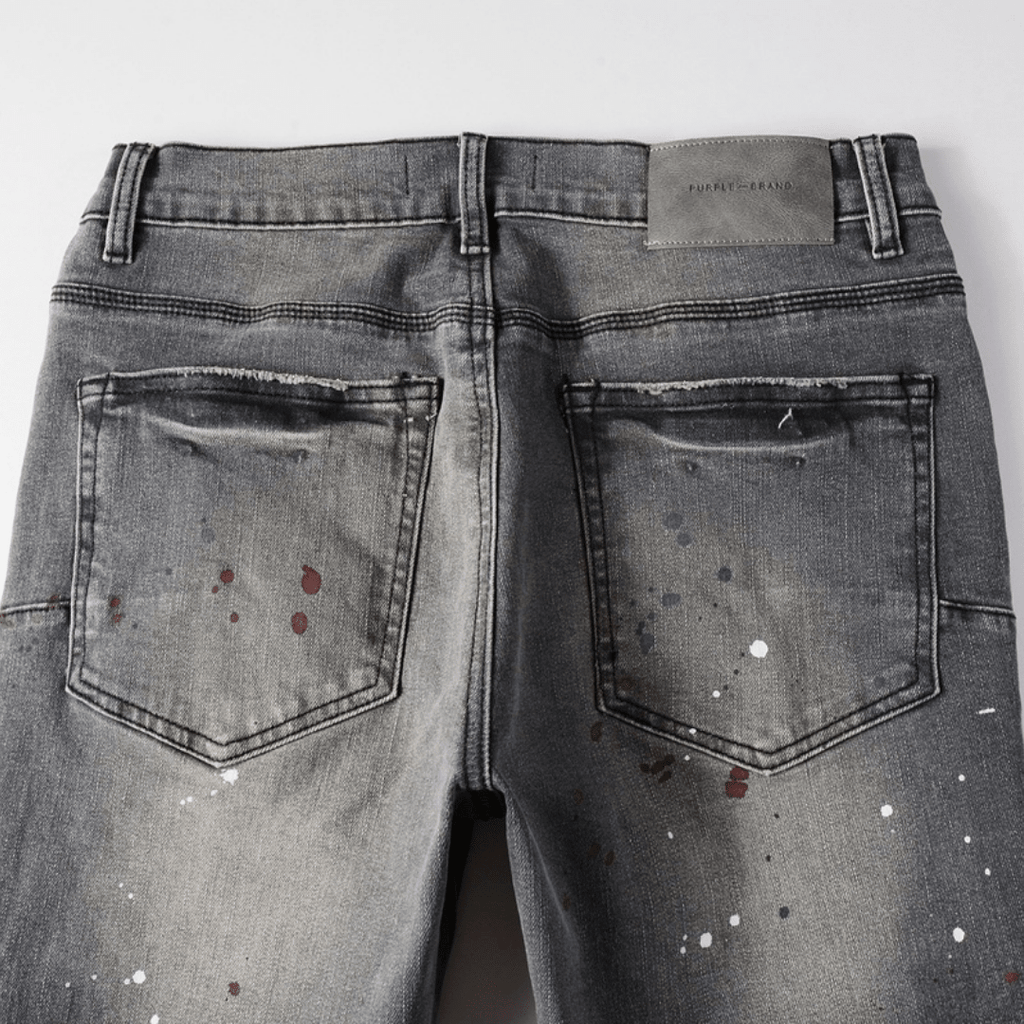 Purple Paint Grey Jeans