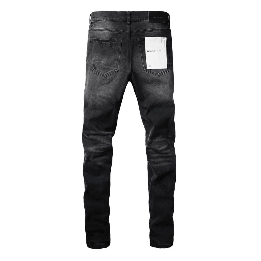Purple Ripped Black Jeans