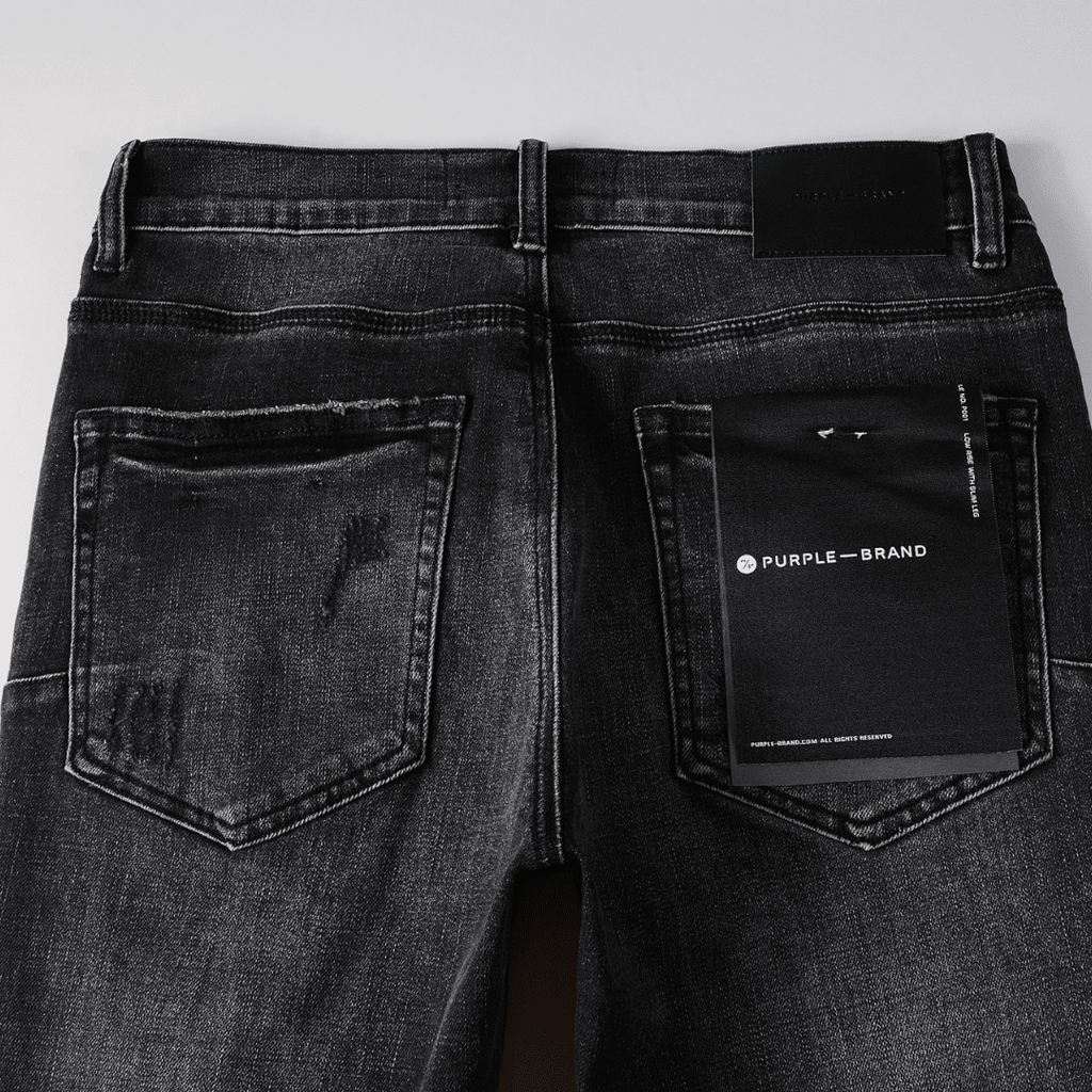 Purple Ripped Grey Black Jeans