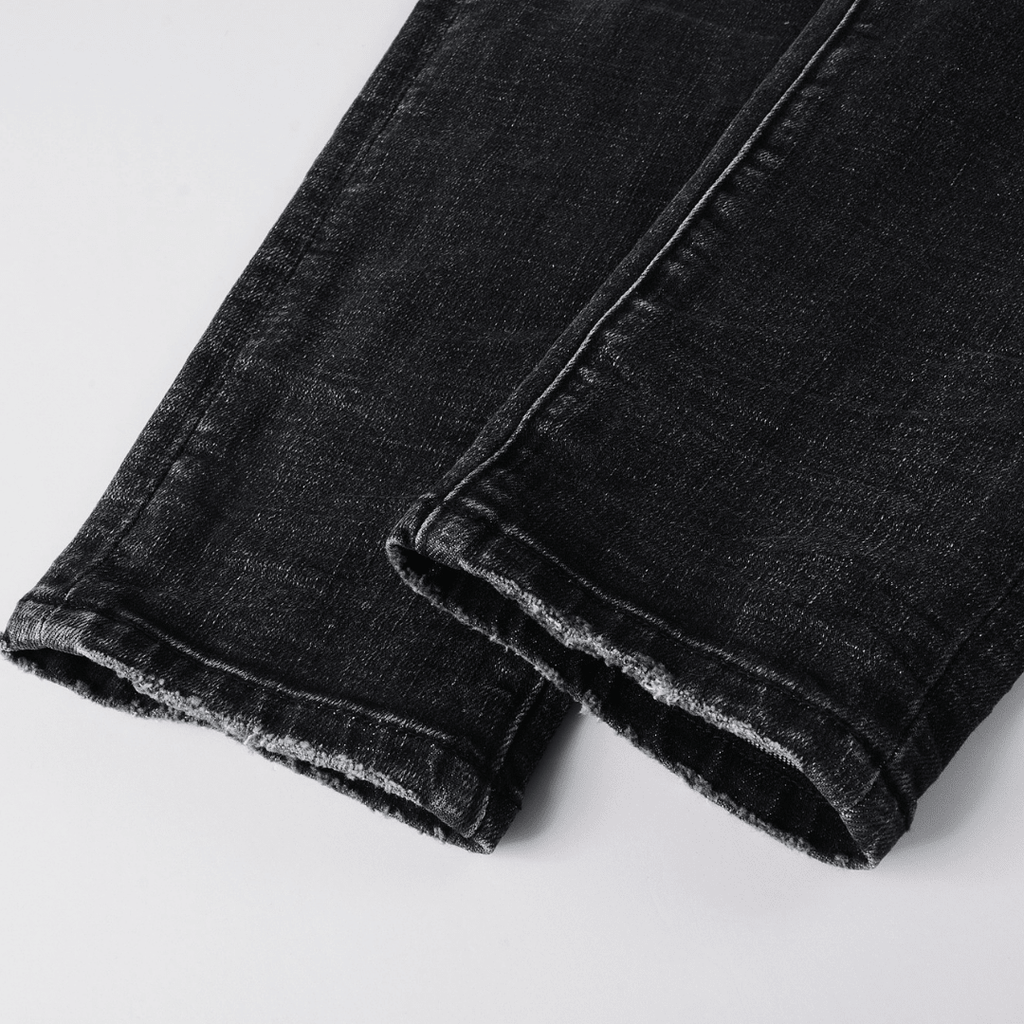 Purple Ripped Grey Black Jeans