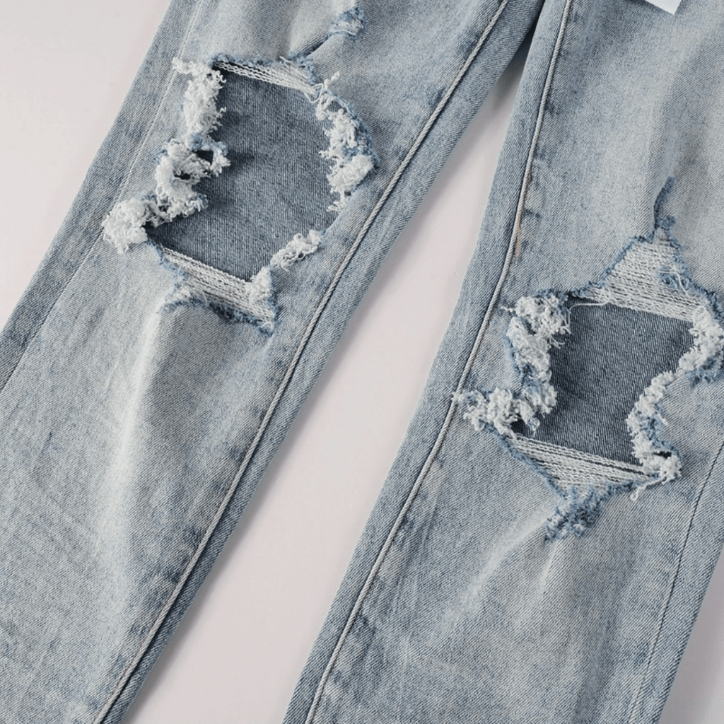 Purple Triple Ripped Jeans
