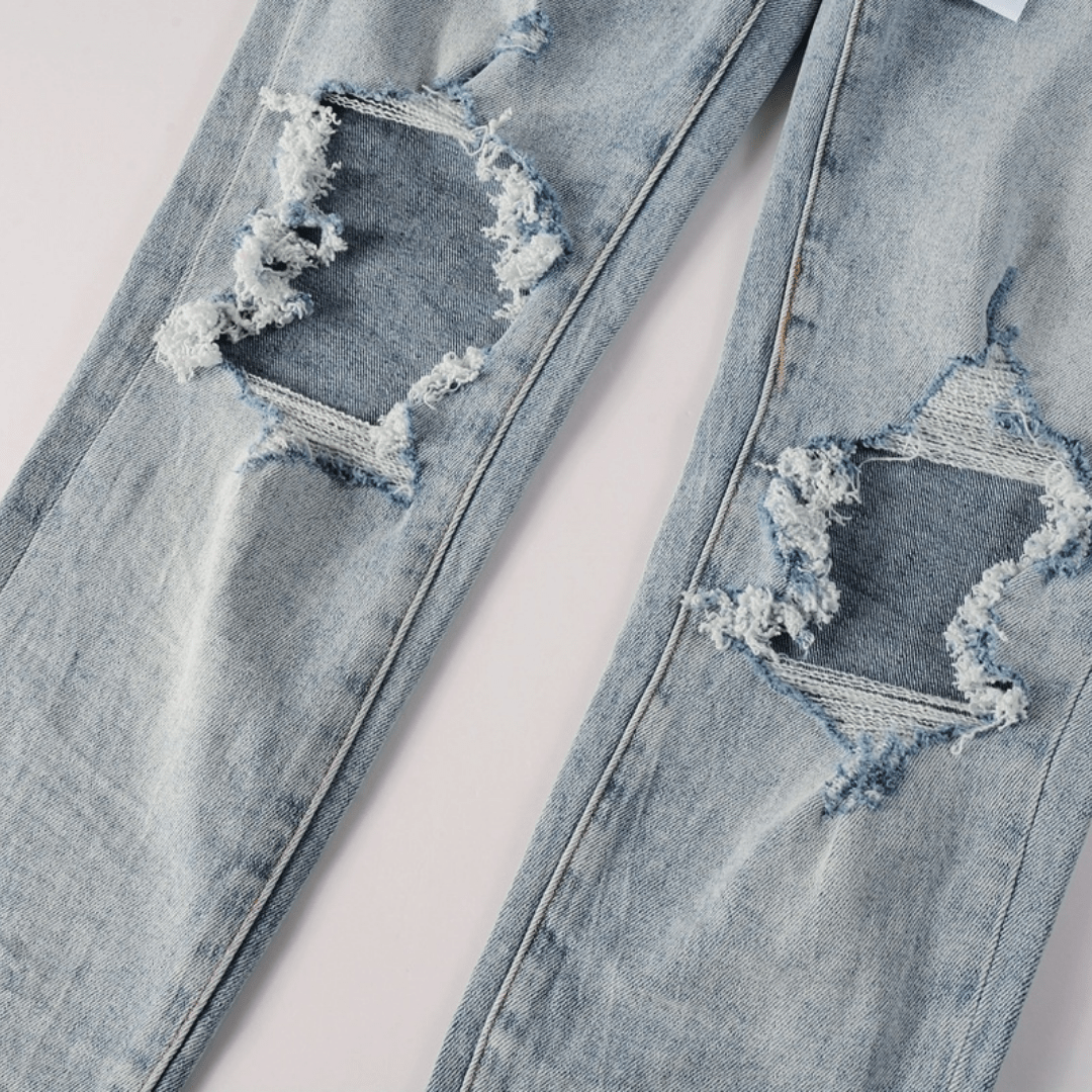 Purple Triple Ripped Jeans