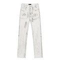 Purple White Distressed Jeans