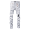 Purple White Paint Jeans