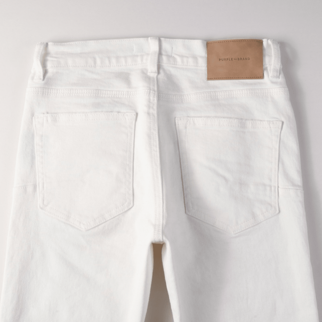 Purple White Ripped Jeans