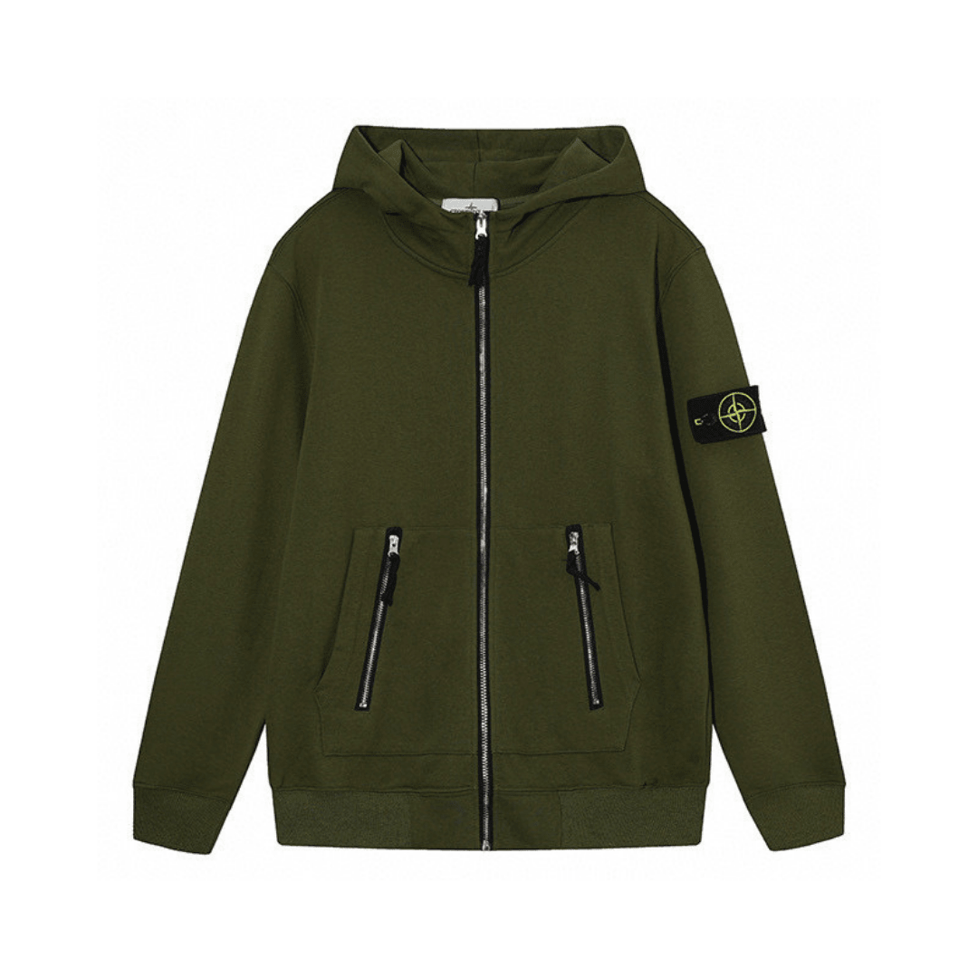 Stone Monogram 2.0 Zip Hoodie