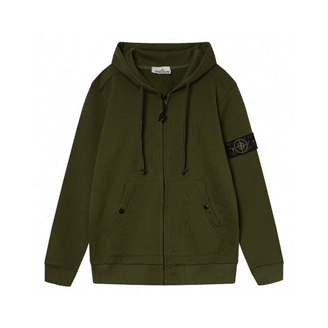 Stone Monogram 3.0 Zip Hoodie