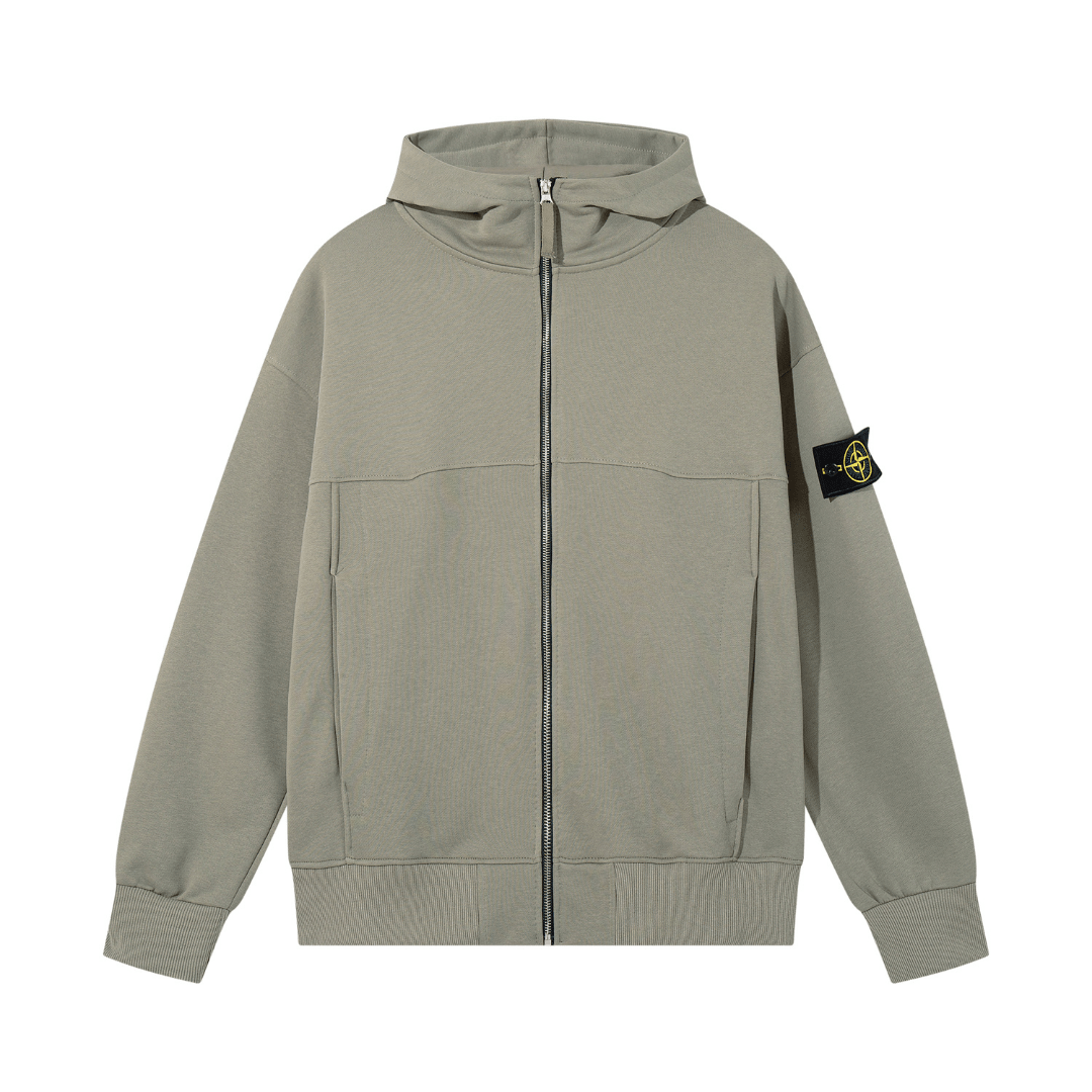 Stone Monogram 4.0 Zip Hoodie