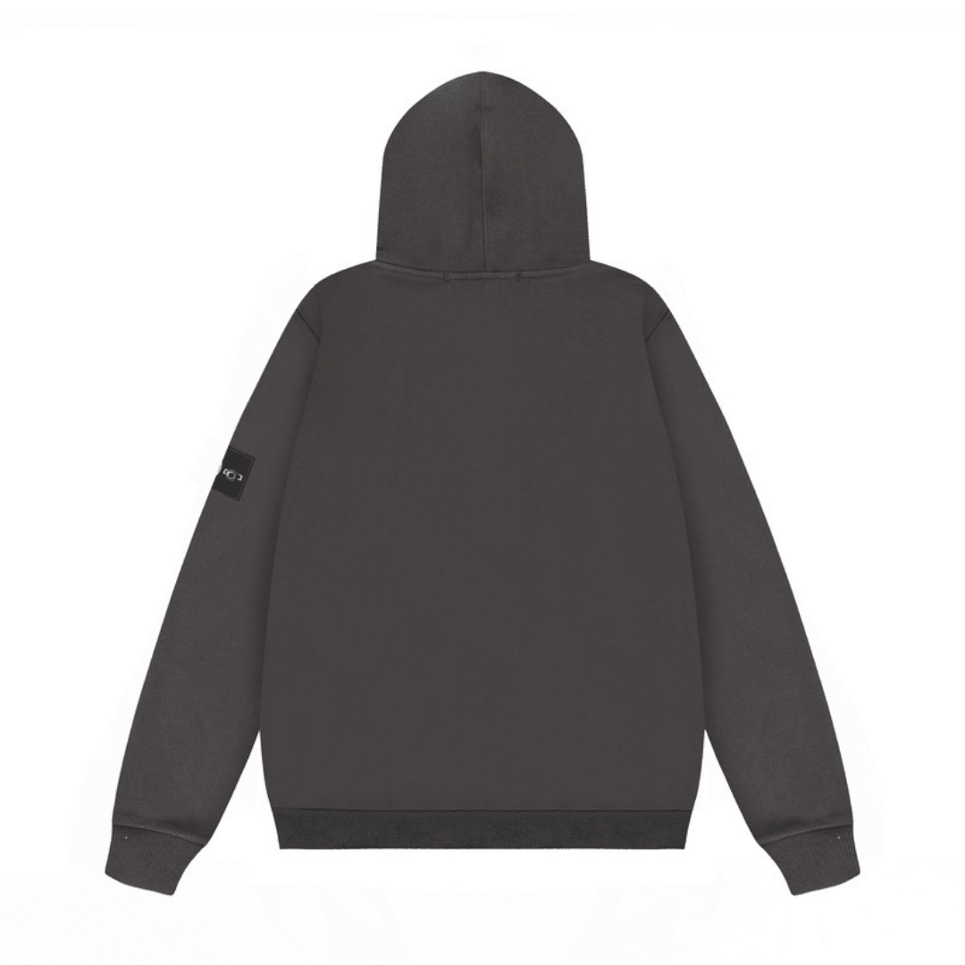 Stone Monogram Zip Hoodie