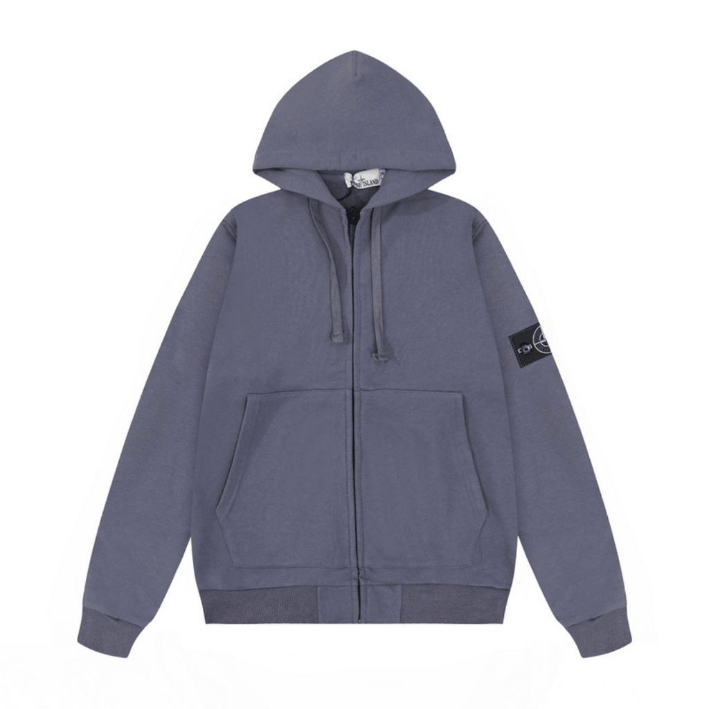 Stone Monogram Zip Hoodie