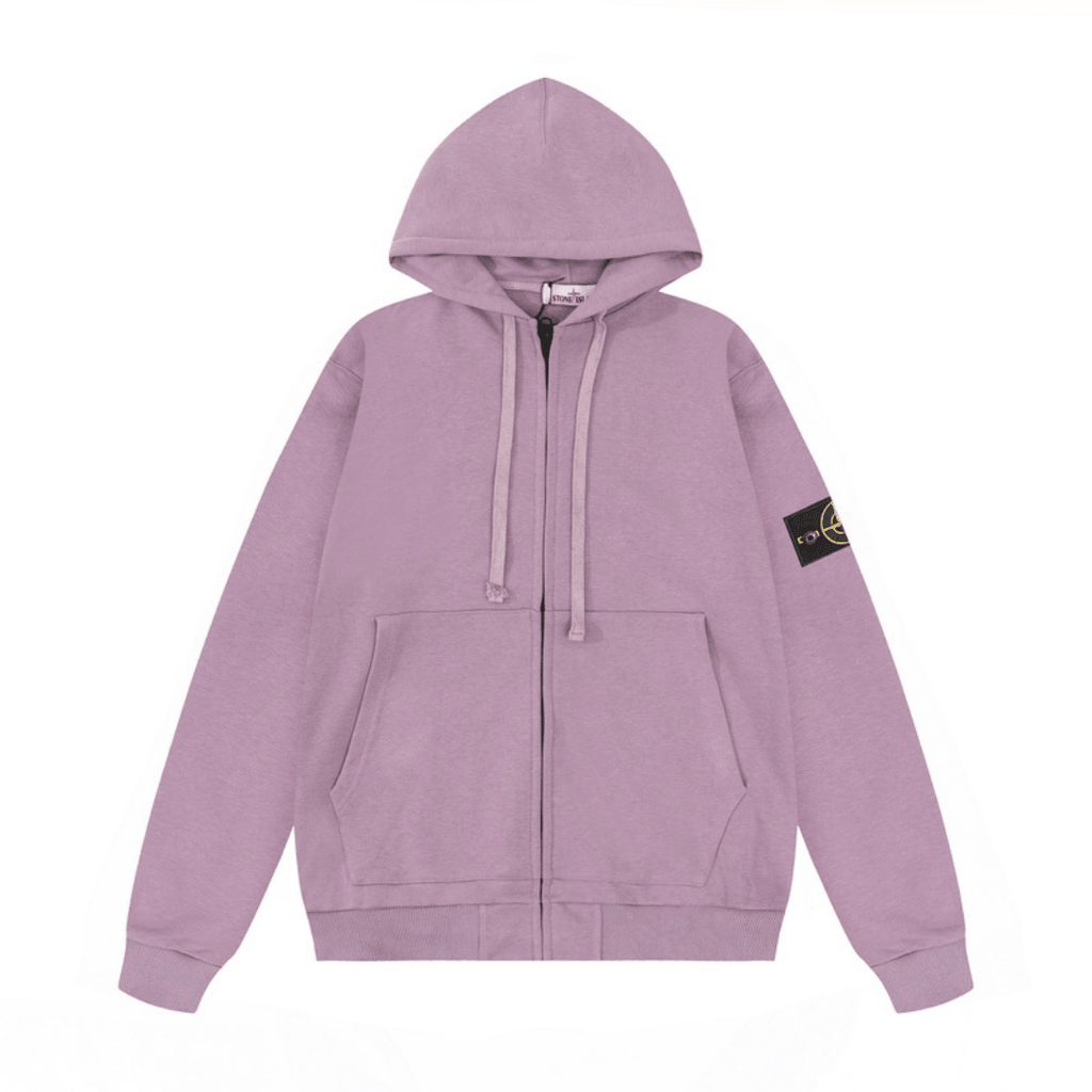 Stone Monogram Zip Hoodie