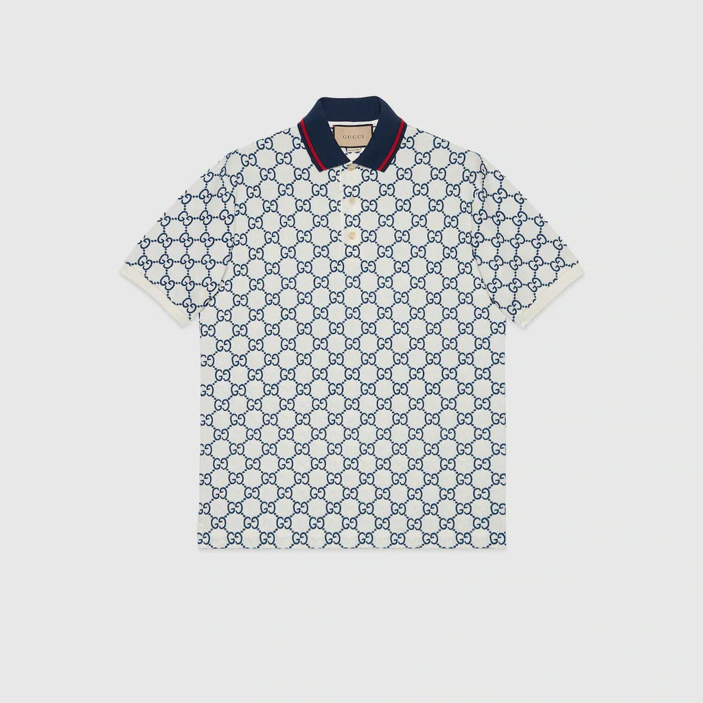 Stretch cotton polo shirt
