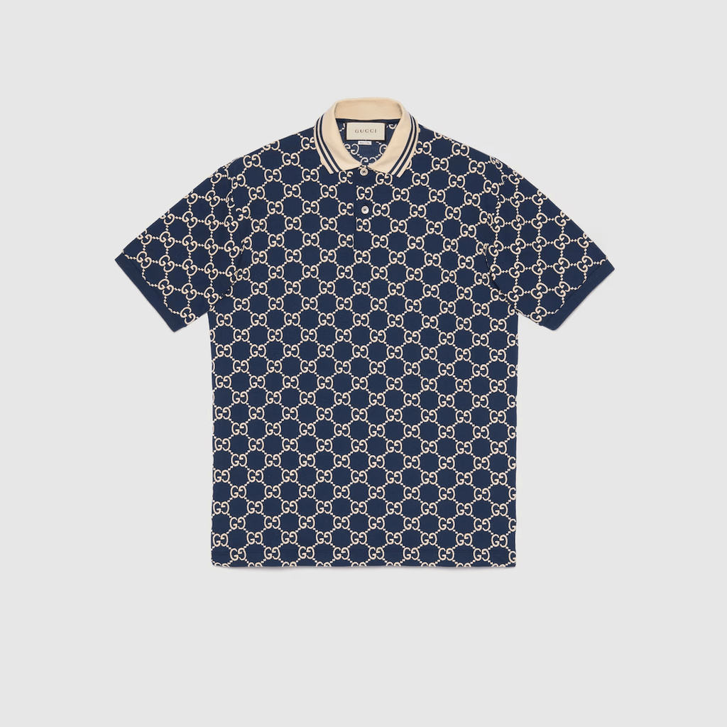 Stretch cotton polo shirt